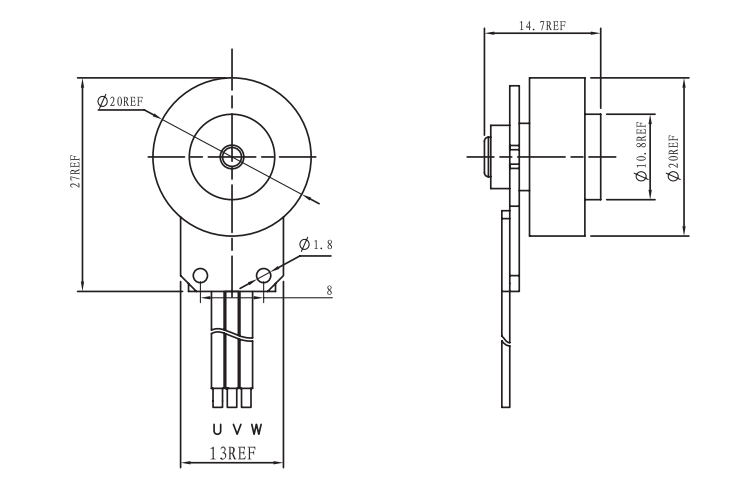 OT-EM2015無刷電機|VR電機|VR定位電機|微型電機|掃描儀電機-萬至達電機