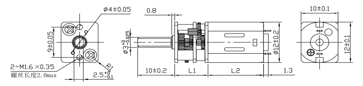 OT-12GA減速電機_小型齒輪減速機
