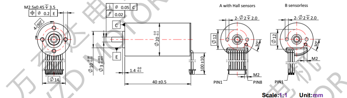 OT-ECS2040無槽無刷直流電機(jī)-空心杯電機(jī)-萬至達(dá)電機(jī)