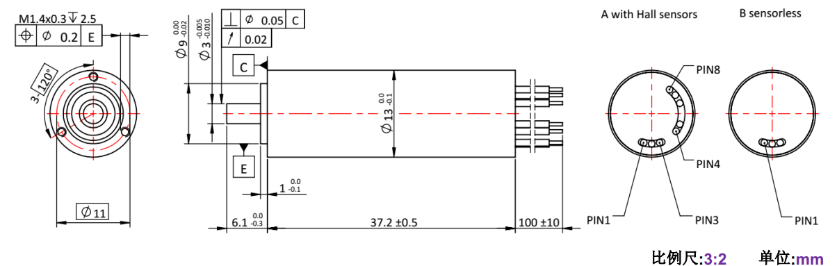 ECS 高速 1337空心杯無刷電機-萬至達電機